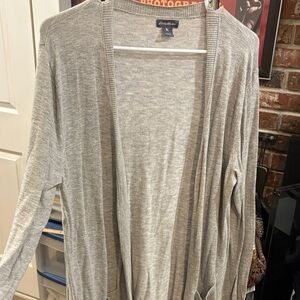 Eddie Bauer Casual Gray Women's Long Cardigan Sweater sized Large